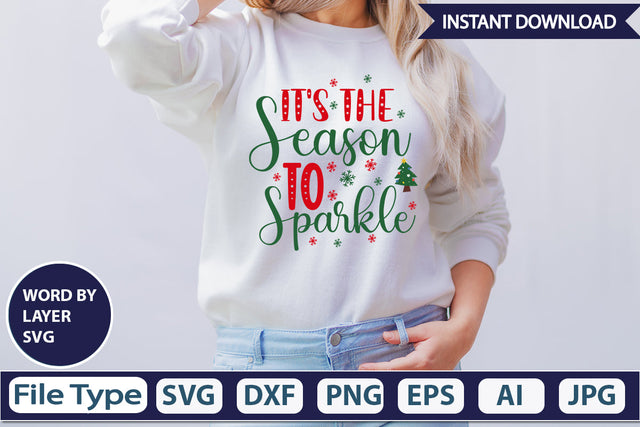 IT'S THE SEASON TO SPARKLE SVG Cut File SVG DesignPlante 503 