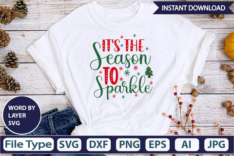 IT'S THE SEASON TO SPARKLE SVG Cut File SVG DesignPlante 503 