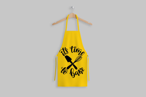It's time to bake. Kitchen quote SVG hand lettering SVG Yustaf Art Store 