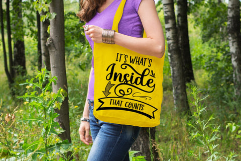 It's What Inside That Counts I Tote Bag SVG I Funny Tote Bag SVG Happy Printables Club 