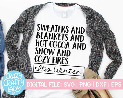 It's Winter | Christmas SVG Cut File SVG Crazy Crafty Lady Co. 