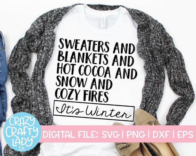 It's Winter | Christmas SVG Cut File SVG Crazy Crafty Lady Co. 