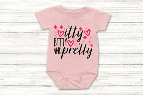 Itty Bitty And Pretty| Baby Girl SVG Cutting Files. SVG CosmosFineArt 