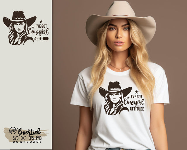 I've got cowgirl attitude, SVG file SVG Boertiek 