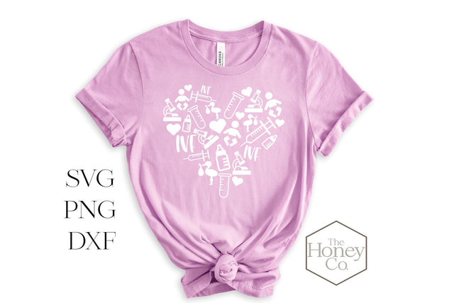 IVF SVG DXF In Vitro Infertility Awareness Heart Baby Science Icon Instant Download Silhouette Cricut Cut Files Cutting Machine Vector File SVG The Honey Company 
