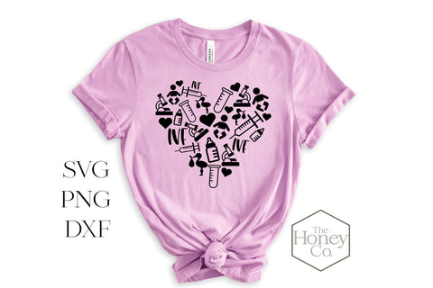 IVF SVG DXF In Vitro Infertility Awareness Heart Baby Science Icon Instant Download Silhouette Cricut Cut Files Cutting Machine Vector File SVG The Honey Company 