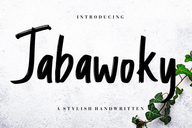 Jabawoky Stylish Handwritten Font Creatype Studio 
