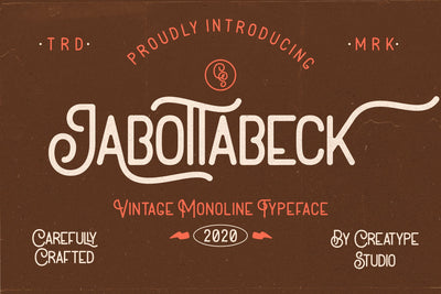 Jabottabeck Vintage Monoline Font Creatype Studio 