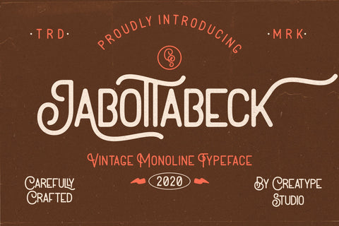 Jabottabeck Vintage Monoline Font Creatype Studio 