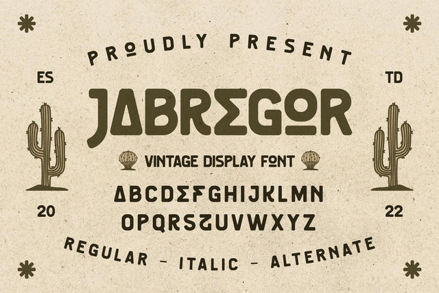 JABREGOR Typeface Font Storytype Studio 