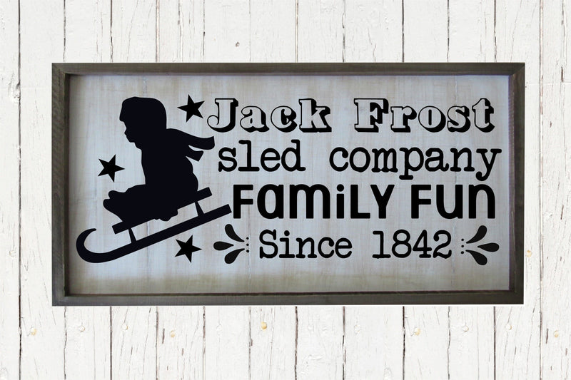 Jack Frost Sled Company SVG Design SVG So Fontsy Design Shop 