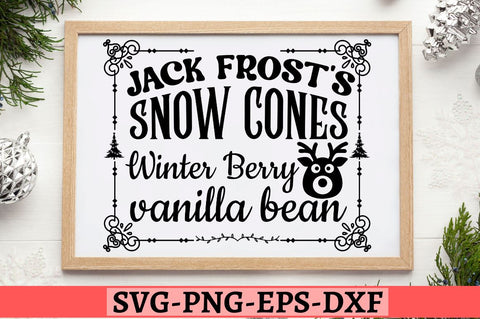 Jack frost's snow cones winter berry vanilla bean SVG SVG DESIGNISTIC 