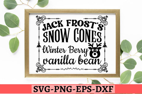 Jack frost's snow cones winter berry vanilla bean SVG SVG DESIGNISTIC 