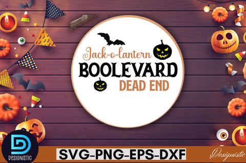 Jack-o-lantern boolevard dead end SVG SVG DESIGNISTIC 