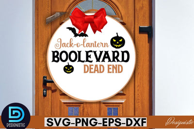 Jack-o-lantern boolevard dead end SVG SVG DESIGNISTIC 
