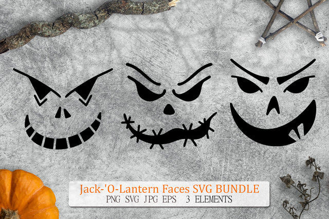 Jack-'O-Lantern Faces SVG Bundle | Halloween Decorations SVG Pfiffen's World 