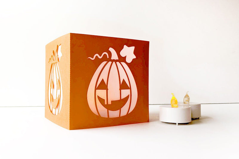 Jack O Lantern Halloween Pumpkin Luminary SVG 3D Paper Risa Rocks It 