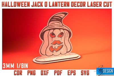 Jack o Lantern Laser Cut SVG Bundle | Laser Lantern SVG Design | CNC Files SVG Fly Design 
