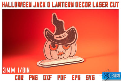 Jack o Lantern Laser Cut SVG Bundle | Laser Lantern SVG Design | CNC Files SVG Fly Design 