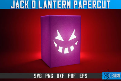 Jack-o- Lantern Papercut SVG | Halloween Lantern SVG | Night Light Design SVG Fly Design 