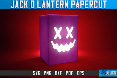 Jack-o- Lantern Papercut SVG | Halloween Lantern SVG | Night Light Design SVG Fly Design 