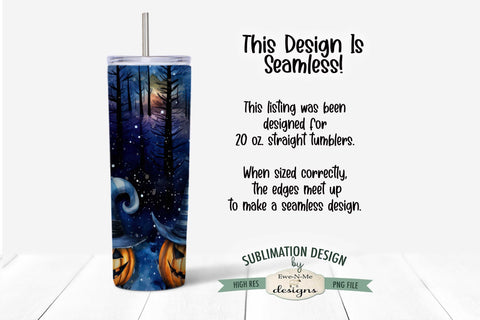 Jack O Lantern Spooky Season 20 oz Seamless Tumbler Design Sublimation Ewe-N-Me Designs 