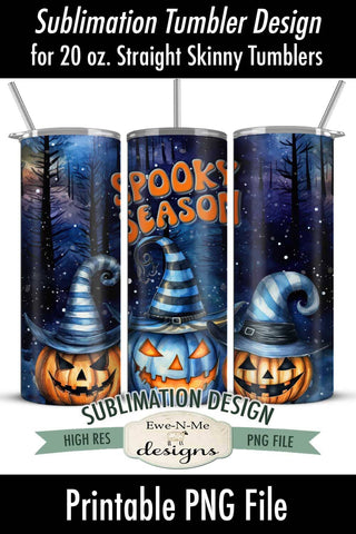 Jack O Lantern Spooky Season 20 oz Seamless Tumbler Design Sublimation Ewe-N-Me Designs 