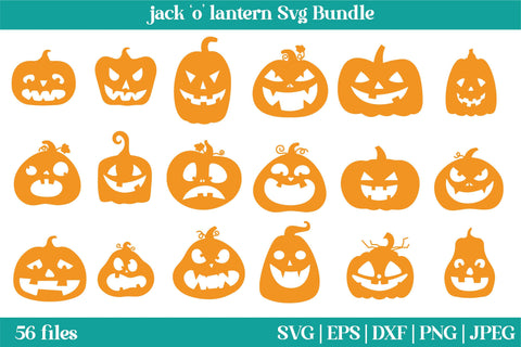 Jack o lantern Svg Bundle | Halloween Pumpkin Svg Bundle SVG DIYCUTTINGFILES 