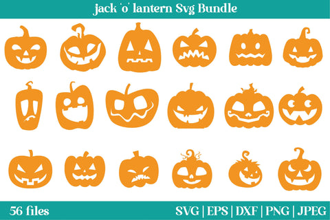 Jack o lantern Svg Bundle | Halloween Pumpkin Svg Bundle SVG DIYCUTTINGFILES 