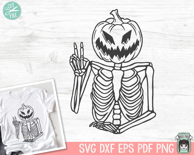 Jack O Lantern SVG File, Pumpkin SVG, Halloween SVG, Skeleton svg, Jack O Lantern Clipart, Halloween png, Halloween Clipart, Pumpkin png SVG Wild Pilot 