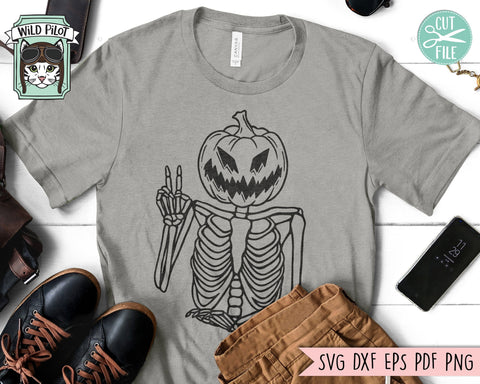 Jack O Lantern SVG File, Pumpkin SVG, Halloween SVG, Skeleton svg, Jack O Lantern Clipart, Halloween png, Halloween Clipart, Pumpkin png SVG Wild Pilot 