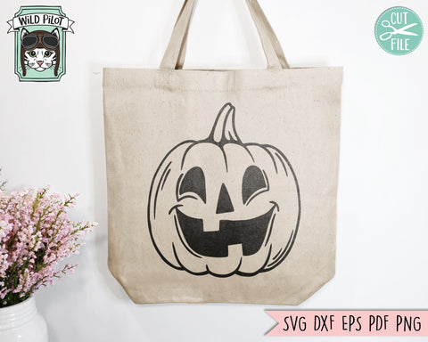 Jack O Lantern SVG File, Pumpkin SVG, Happy Halloween SVG,, Pumpkin Cut File, Halloween Cut File, Halloween Clipart, Halloween Vector SVG Wild Pilot 