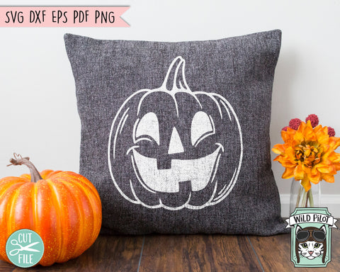 Jack O Lantern SVG File, Pumpkin SVG, Happy Halloween SVG,, Pumpkin Cut File, Halloween Cut File, Halloween Clipart, Halloween Vector SVG Wild Pilot 