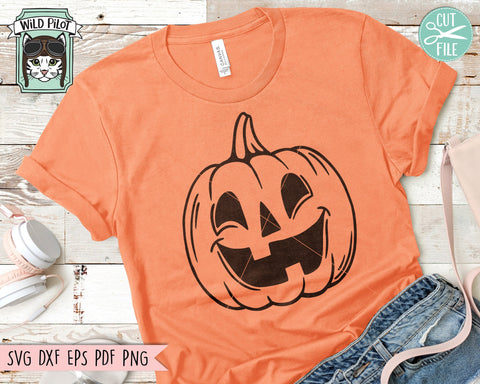 Jack O Lantern SVG File, Pumpkin SVG, Happy Halloween SVG,, Pumpkin Cut File, Halloween Cut File, Halloween Clipart, Halloween Vector SVG Wild Pilot 