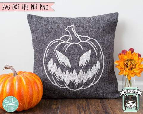 Jack O Lantern SVG File, Scary Pumpkin SVG, Happy Halloween SVG,, Pumpkin Cut File, Halloween Cut File, Halloween Clipart, Halloween png SVG Wild Pilot 