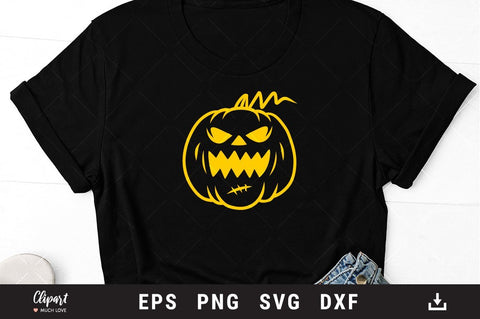 Jack O Lantern SVG, Halloween SVG, Pumpkin face SVG, DXF, PNG, Cricut, Silhouette SVG ClipartMuchLove 