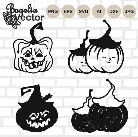 Jack O Lantern Svg, Pumpkin Face Cut file, Crazy Halloween Svg, Cricut, Svg Design, Fall, Autumn, Harvest, Spooky Scary svg shirts, Bundle SVG BogeliaVector 