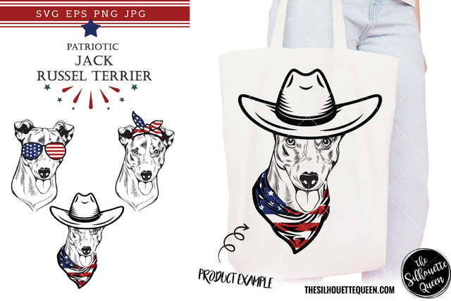 Jack Russel Terrier Dog Patriotic Cut files and Sublimation SVG Loveleen Kaur 