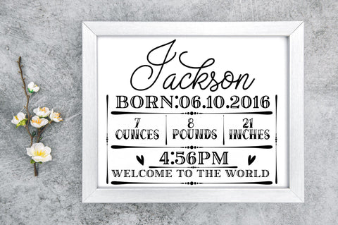 Jackson born06 10 2016 7ounces 8pounds SVG Design SVG Regulrcrative 