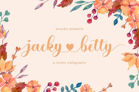jacky betty | Lovely Calligraphy Font studioalmeera 