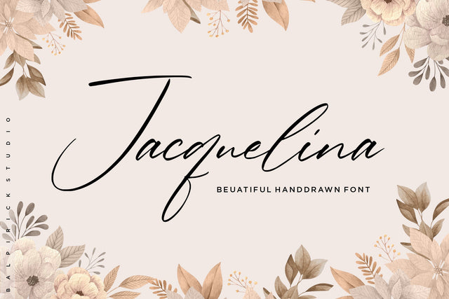 Jacquelina Beautiful Handdrawn Font Font Balpirick 