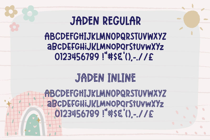 Jaden Cute Font Style - So Fontsy