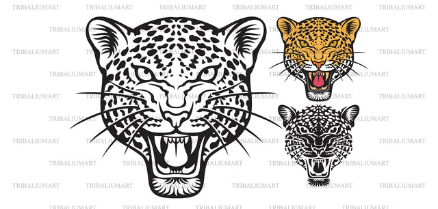 Jaguar face SVG TribaliumArtSF 