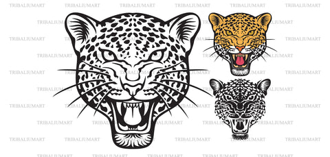 Jaguar face SVG TribaliumArtSF 