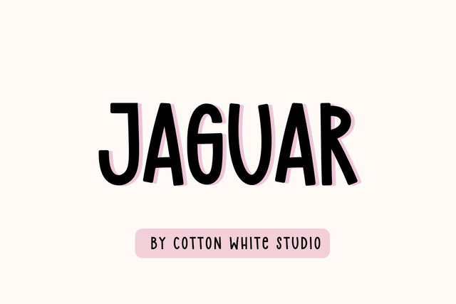 Jaguar Font Cotton White Studio 