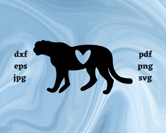 Jaguar Heart SVG Cut File SVG Northern Light SVG 