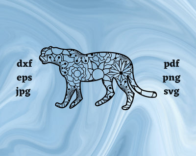 Jaguar Mandala SVG Cut File SVG Northern Light SVG 