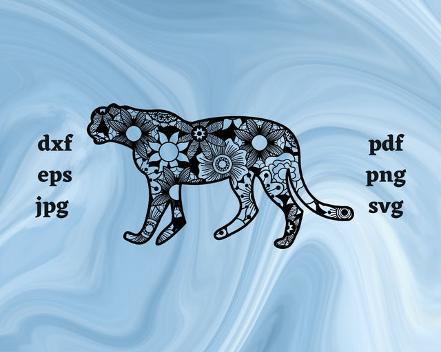 Jaguar Mandala SVG Cut File SVG Northern Light SVG 