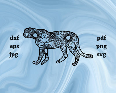 Jaguar Mandala SVG Cut File SVG Northern Light SVG 