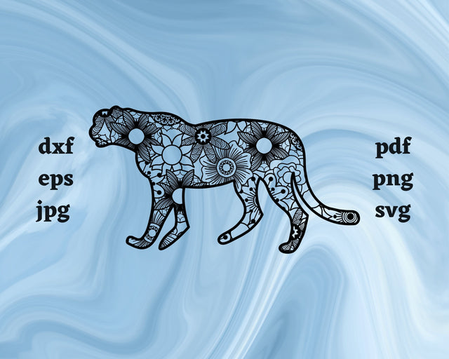 Jaguar Mandala SVG Cut File SVG Northern Light SVG 